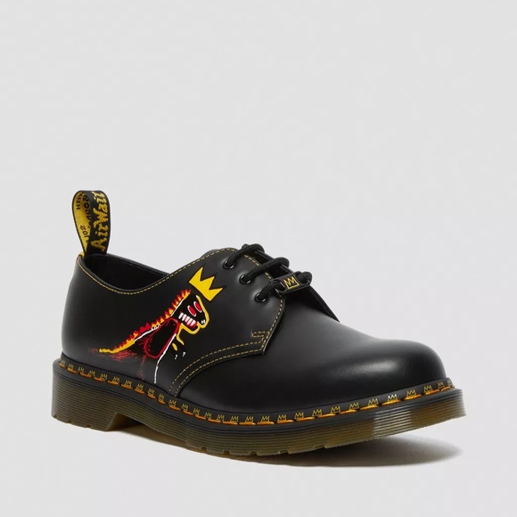 Dr. Martens Women`s 1461 LIMITED EDITION x Jean-Michel BASQUIAT Black US 10 RARE - Picture 1 of 16